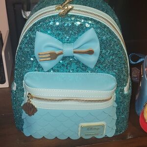 Loungefly Little Mermaid Fork Sequin Backpack
